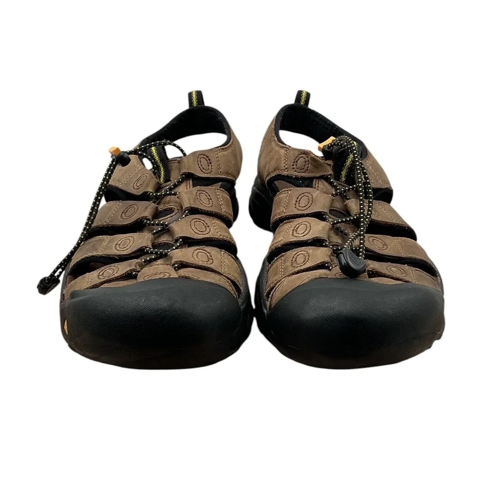 Keen Newport H2 Mens Brown Leather Waterproof Hiking Sport Sandals Shoes